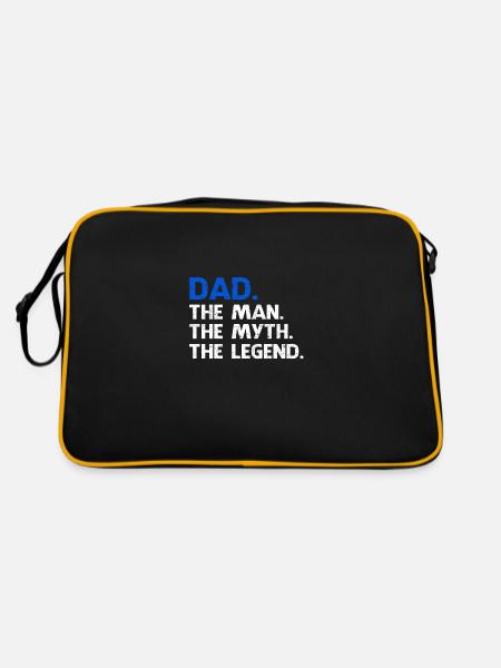 Vatertag - Retro Tasche - Schwarz/Gold - Hinten