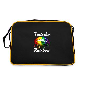 Gay Pride - Retro Tasche - Schwarz/Gold - Hinten