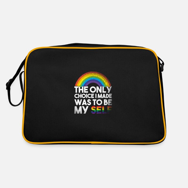 LGBTQ - Retro Tasche - Schwarz/Gold