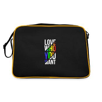 Gay Pride - Retro Tasche - Schwarz/Gold - Hinten