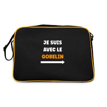 je suis avec le gobelin - Sac Retro - noir/or - Dos