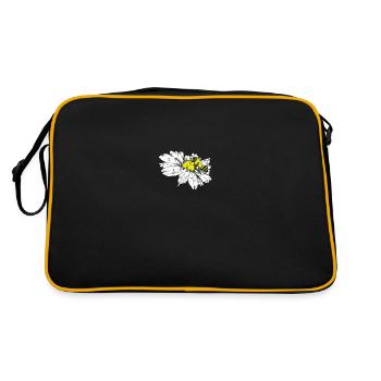 Fleur d’abeille Abeille Marguerites à la camomille - Sac Retro - noir/or - Dos