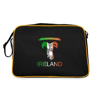Irlande Irlande moutons - Sac Retro - noir/or - Dos