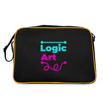 Logic VS art - Retro Bag - black/gold - Back