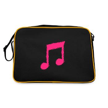Music note music design singer - Retro Bag - black/gold - Back