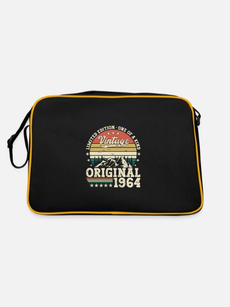 Original 1964 58th Birthday Gift Men - Retro Bag - black/gold