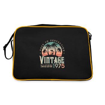 1975 Birthday Gift Born 1975 - Retro Bag - black/gold - Back