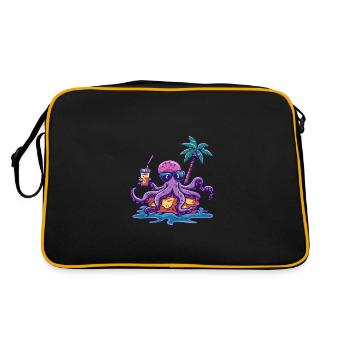 Vacances d’été de poulpe - Sac Retro - noir/or - Dos