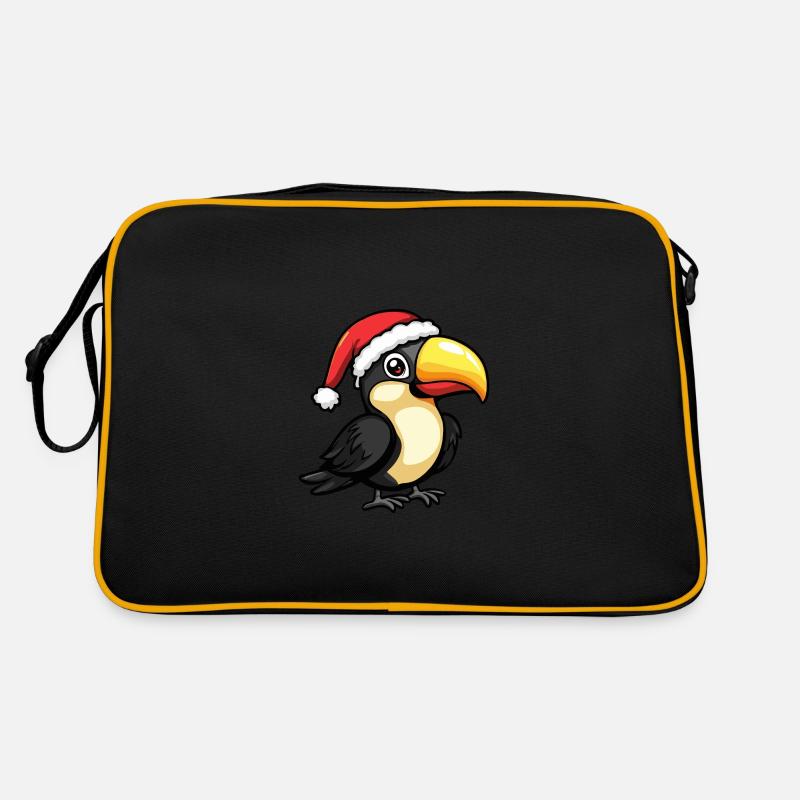Toucan oiseau Noël mignon Sac Retro