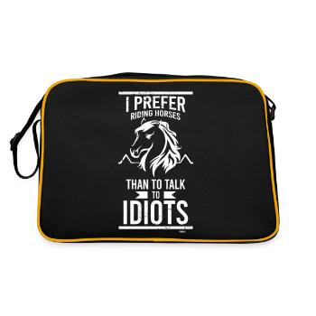 riding Equestrian sport Pony Horse stable Riding stable - Retro Bag - black/gold - Back