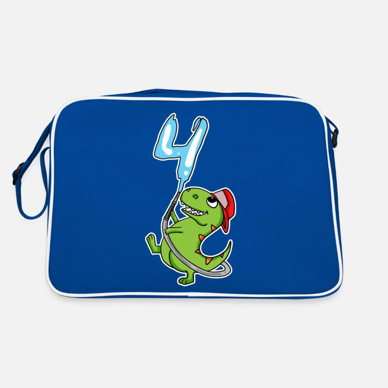 4. Geburtstag Dinosaurier Retro Tasche