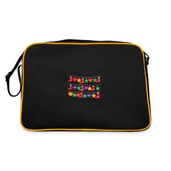 CHRISTMAS ADVENT CALENDAR SOCKS! Gift - Retro Bag - black/gold - Back
