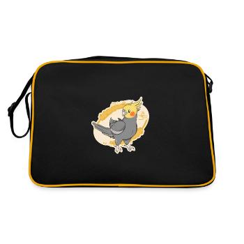 Cockatiel Cinnamon - Retro Bag - black/gold - Back
