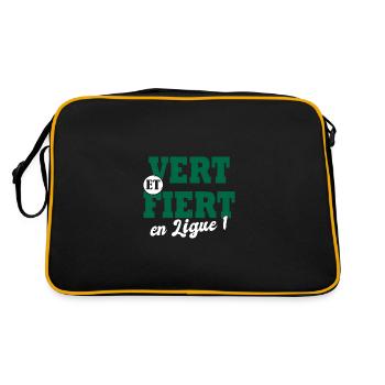 verts stéphanois supporer football Saint étienne - Sac Retro - noir/or - Dos