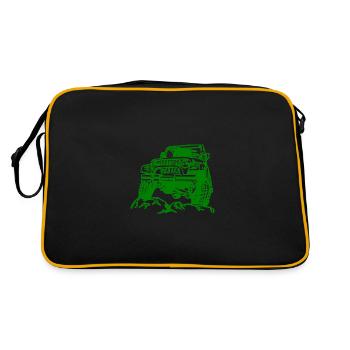 Jeep - Retro Tasche - Schwarz/Gold - Hinten