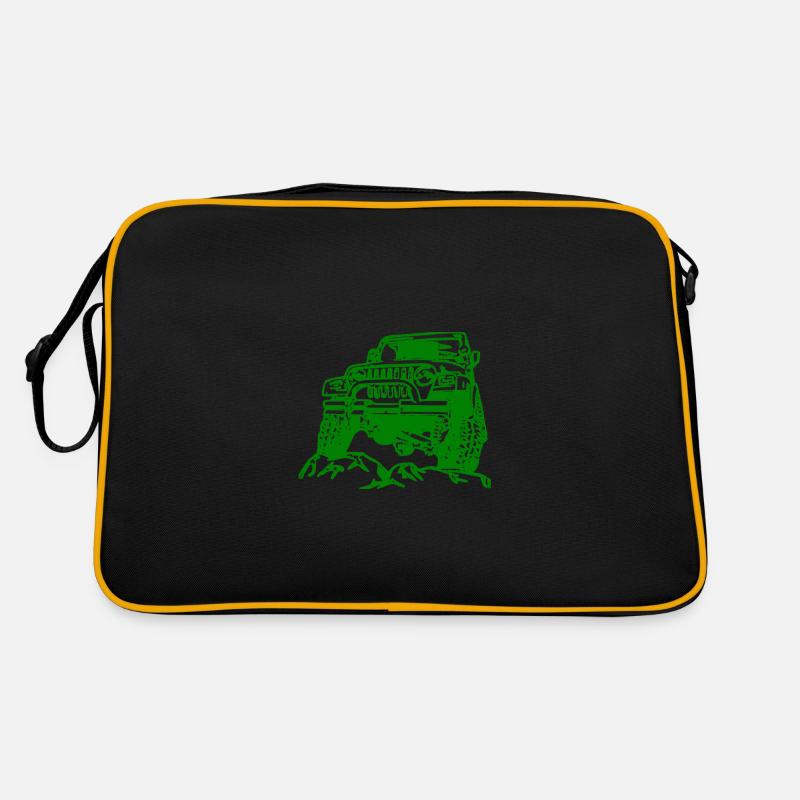 Jeep - Retro Tasche - Schwarz/Gold