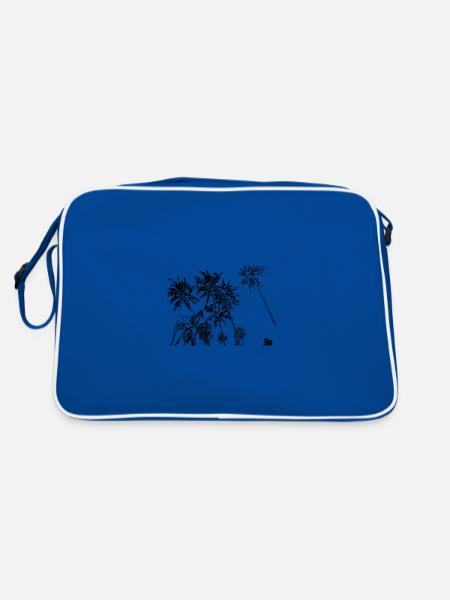 Palm trees - Retro Bag - blue/white - Back