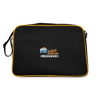 UAZ - Aspalt ist was für Schnullis - Retro Tasche - Schwarz/Gold - Hinten
