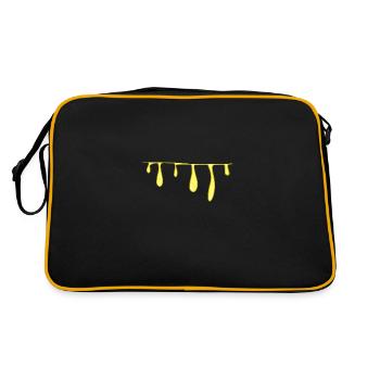 yellow slime line line slimy - Retro Bag - black/gold - Back