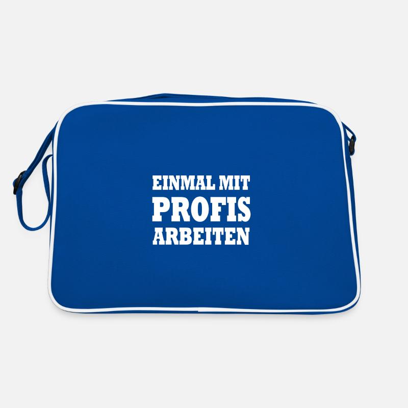 Einmal mit Profis arbeiten lustige Geschenkidee Retro Tasche