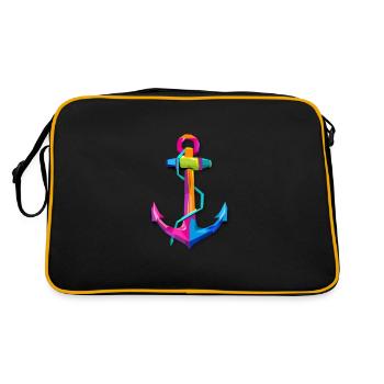 Ancre ancre navire navire été - Sac Retro - noir/or - Dos
