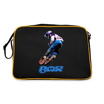 BMX Rennsport - Retro Tasche - Schwarz/Gold - Hinten