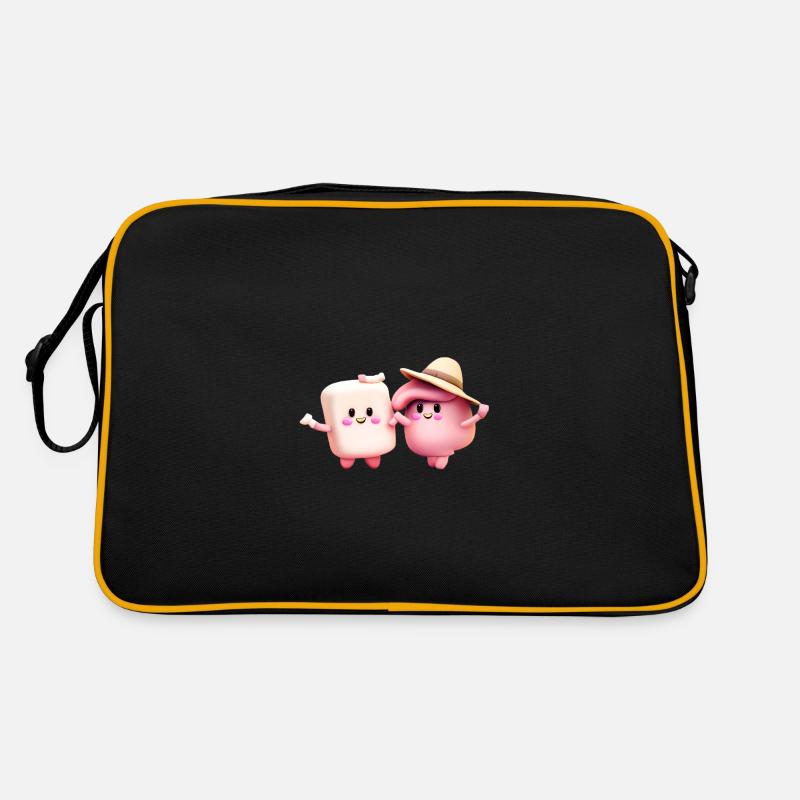Marshmallow Couple Retro Bag