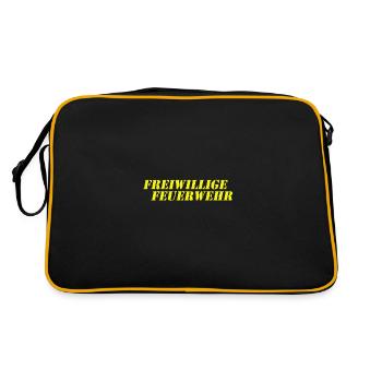 Freiwillige Feuerwehr - Retro Tasche - Schwarz/Gold - Hinten
