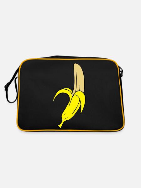 banana - Retro Tasche - Schwarz/Gold - Hinten