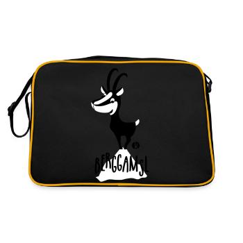 Gämse - Berggamsl - Retro Tasche - Schwarz/Gold - Hinten