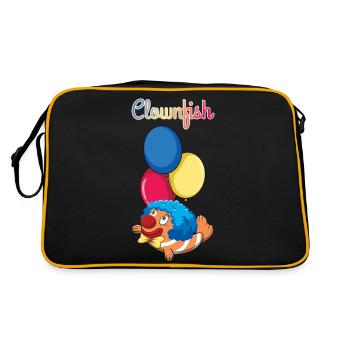 Drôle Clownfish Aquarium Fish Animal Pun Clown - Sac Retro - noir/or - Dos