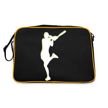 An der Spitze Tennis - Geschenkidee für Tennisfan - Retro Tasche - Schwarz/Gold - Hinten