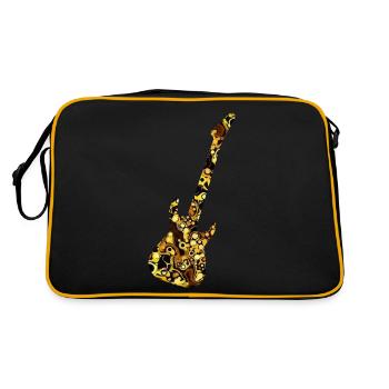 GialloInBolle Gitarre - Retro Tasche - Schwarz/Gold - Hinten