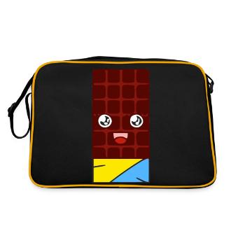 Tablette de chocolat kawaii - Sac Retro - noir/or - Dos