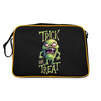 Halloween Monster Trick Or Treat Spooky Horror - Retro Bag - black/gold - Back