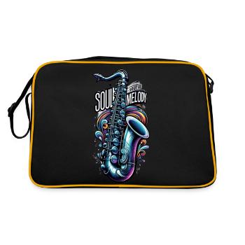 Sax Soul - Retro Tasche - Schwarz/Gold - Hinten