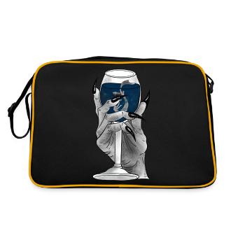 Devils Drink - Retro Tasche - Schwarz/Gold - Hinten