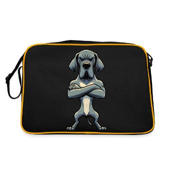 Great Dane Great Dane Owner Great Dane Fan - Retro Bag - black/gold - Back