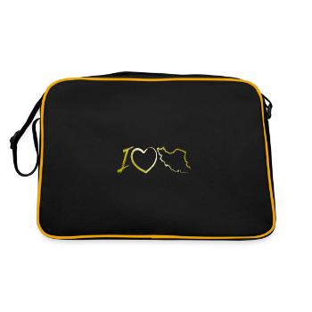 Iran coeur amour persan - Sac Retro - noir/or - Dos