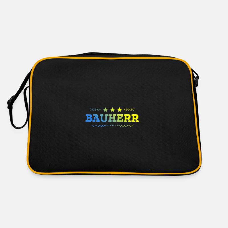 Bauherr Haus Bau Retro Tasche
