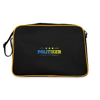 Politiker Beruf - Retro Tasche - Schwarz/Gold - Hinten