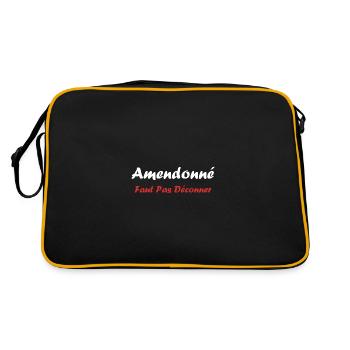 amendonné faut pas déconner - Sac Retro - noir/or - Dos