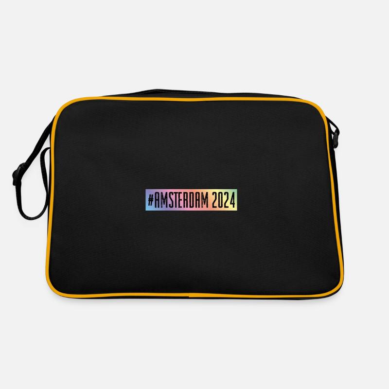 Amsterdam 2024 Bunt Retro Tasche
