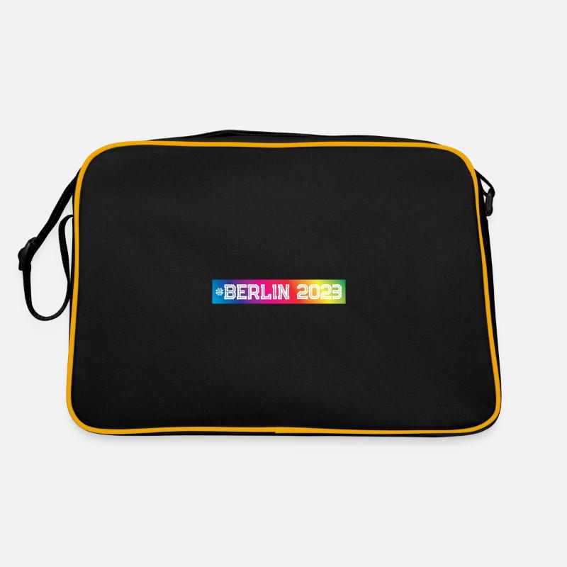 Berlin 2023 Bunt - Retro Tasche - Schwarz/Gold
