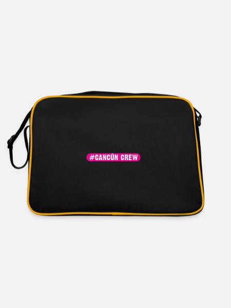 Cancun Crew - Retro Tasche - Schwarz/Gold - Hinten