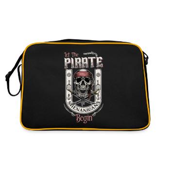 Laissez les manigances de pirates commencer le style de tatouage - Sac Retro - noir/or - Dos