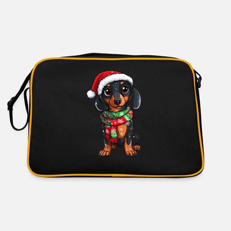 Teckel de Noël Sac Retro