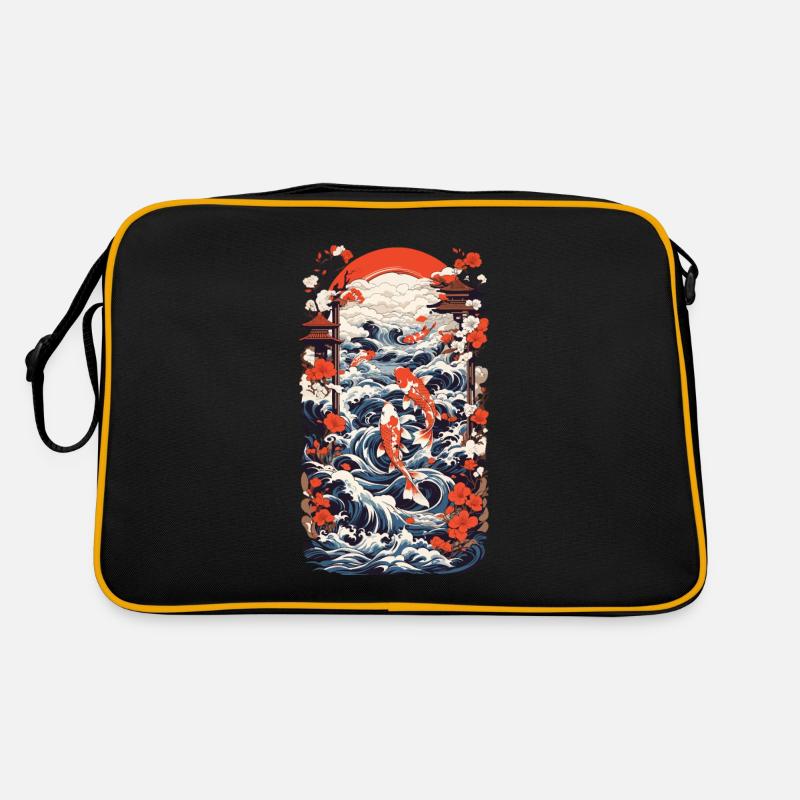Japon Koi Retro Art Poisson Design Ukiyo-E Style Sac Retro