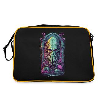 Monstre occulte démone tentacules design gothique - Sac Retro - noir/or - Dos