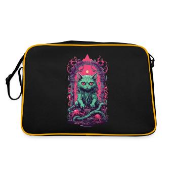 Chat démoniaque Halloween gothique drôle chats Design - Sac Retro - noir/or - Dos